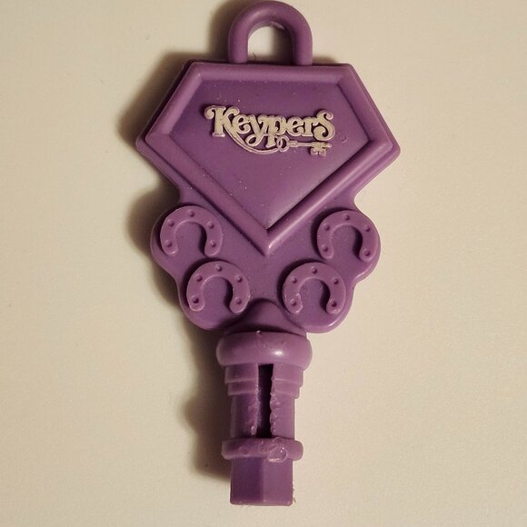 1980s VINTAGE Tonka KEYPERS Replacement Parts Brush Key Diamond the Horse Purple - Picture 3 of 3